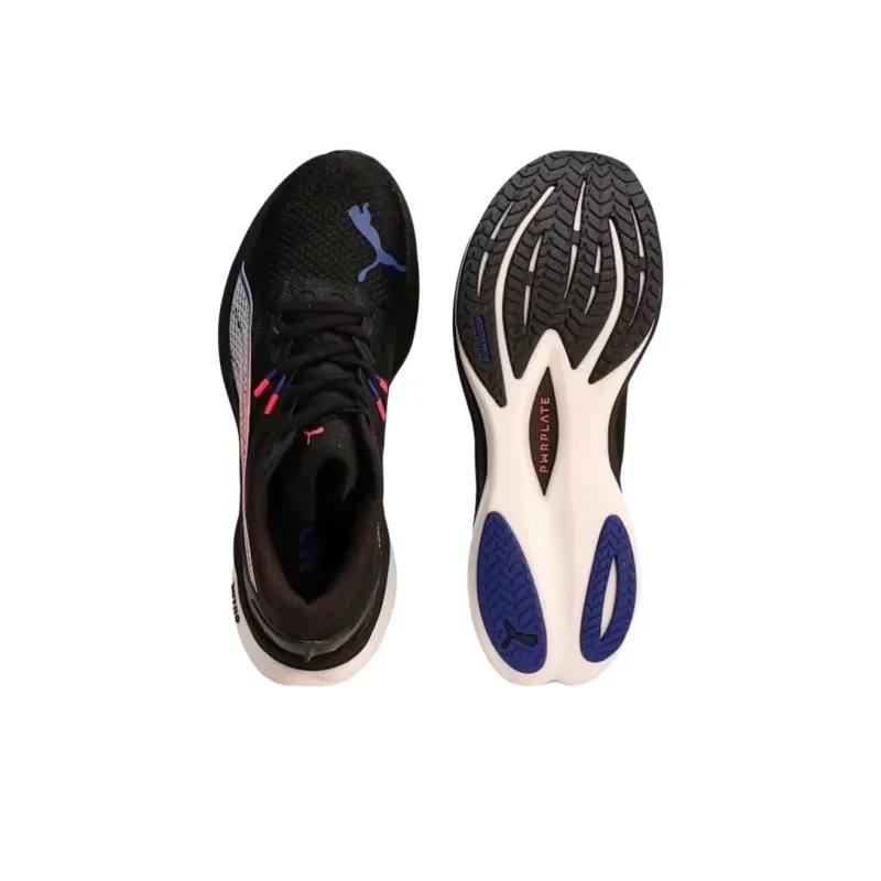 PUMA Slip Resistant And Breathable Low Top Running Shoes Men's Black-3