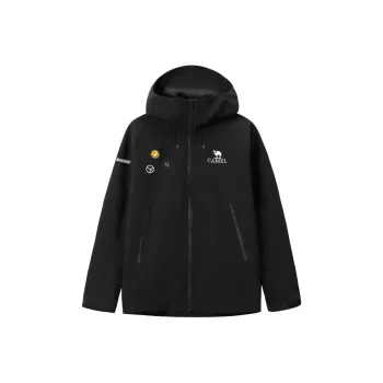CAMEL All weather Waterproof And Windproof To Keep Warm Windbreaker Jacket Unisex Black