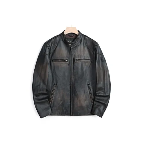 MCS Leather Jacket Men's Dark Coffee