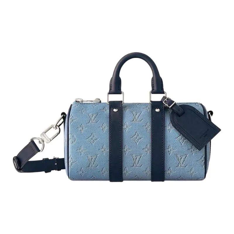 LOUIS VUITTON Monogram Heritage Coated Canvas Shoulder Bag, Crossbody Bag, Handbag Men's Blue Denim Blue-0