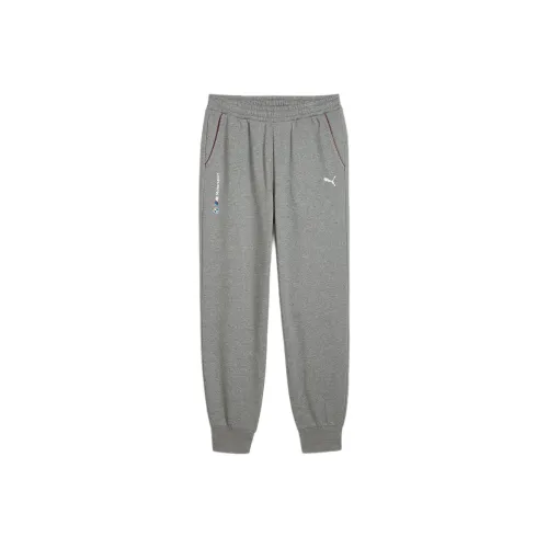 PUMA BMW M Motorsport SS24 ESS+ Fleece Pants Knitted Sports Pants Men's Gray