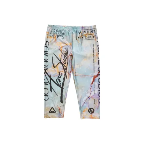 Acne Studios Marble Artwork print Cropped Leggings