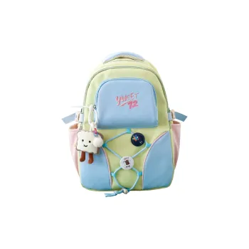 URBAN FOREST Nylon Backpack Women's Yellow/Green/Brown/Black