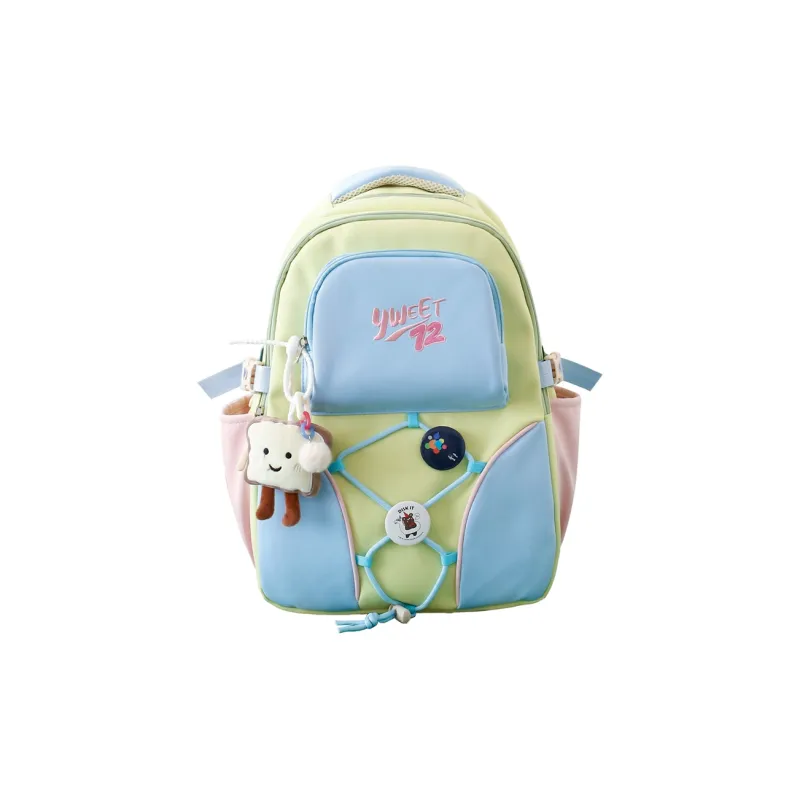 URBAN FOREST Nylon Backpack Women's Yellow/Green/Brown/Black-0