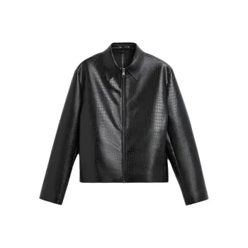 ZARA Leather Jacket Men's Black