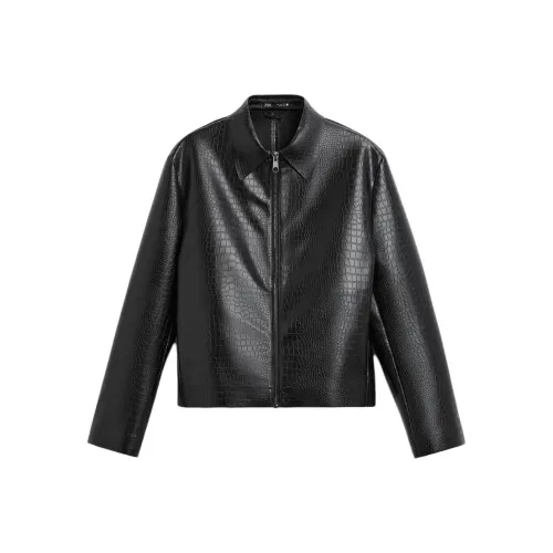 ZARA Leather Jacket Men's Black