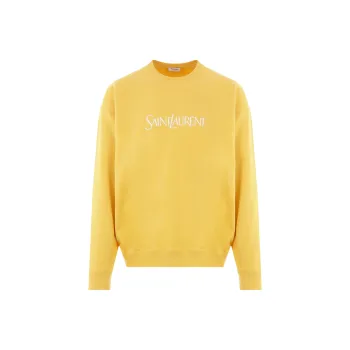 SAINT LAURENT Logo Embroidered Crewneck Sweatshirt