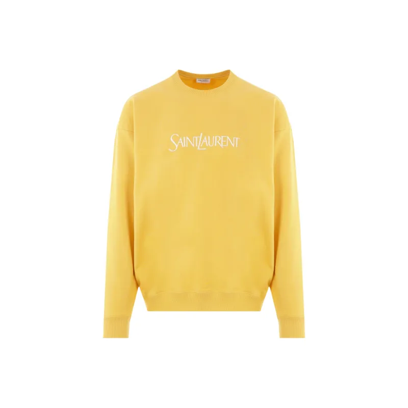 SAINT LAURENT Logo Embroidered Crewneck Sweatshirt-0