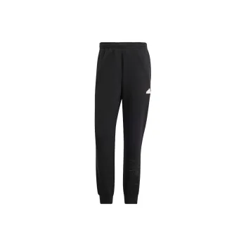 Adidas Graphic Print Fleece Pants Knitted Sports Pants Men's Black