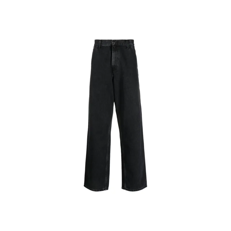 Carhartt WIP Logo Patch Straight Leg Jeans-0