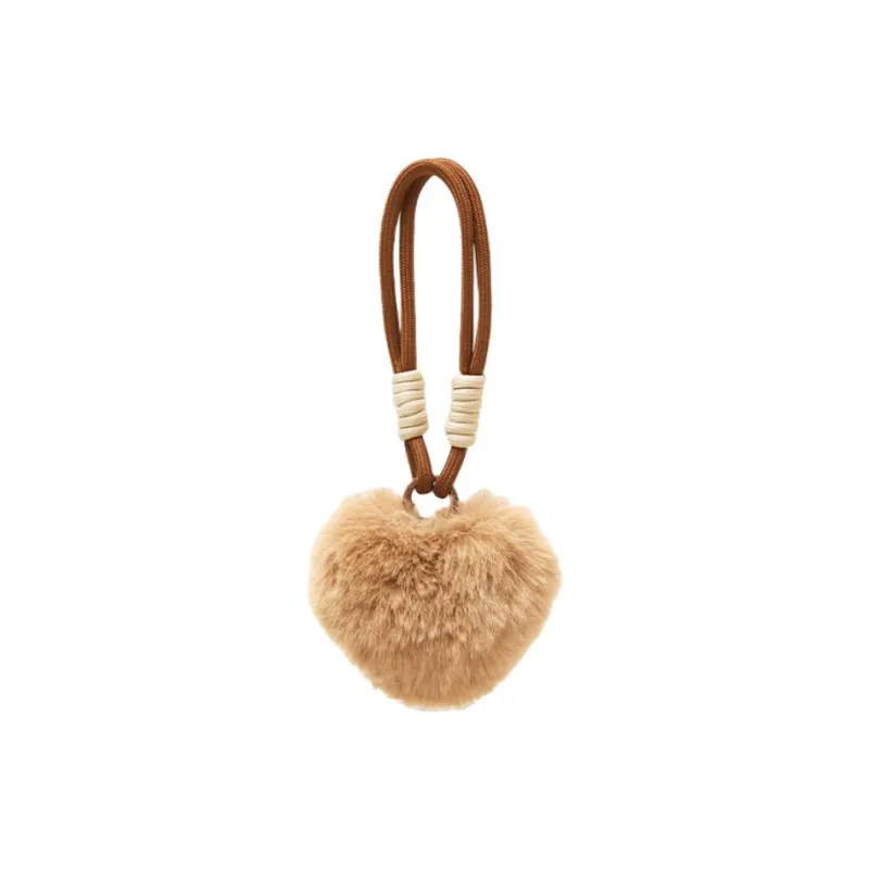 Narandu Plush Keychain Bag Accessory Women's Ancora Red/Light Coffee/Pink/Black-2