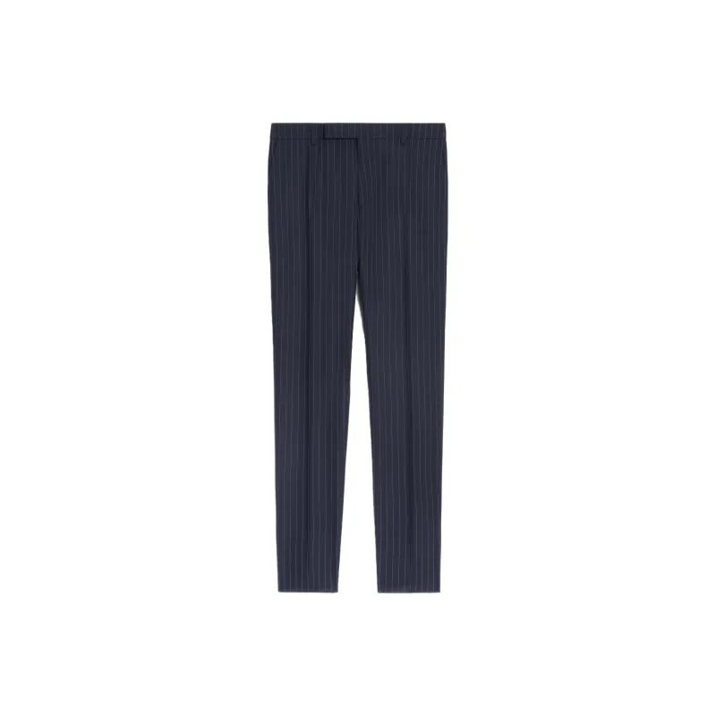 CELINE Classic Pants In Striped Cashmere Wool-0