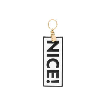 MOSCHINO Slogan print Keyring