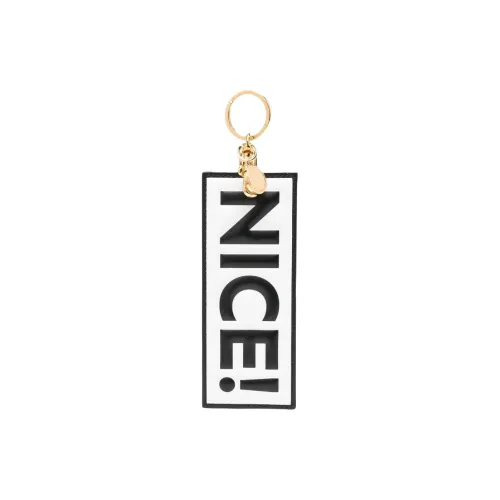 MOSCHINO Slogan print Keyring