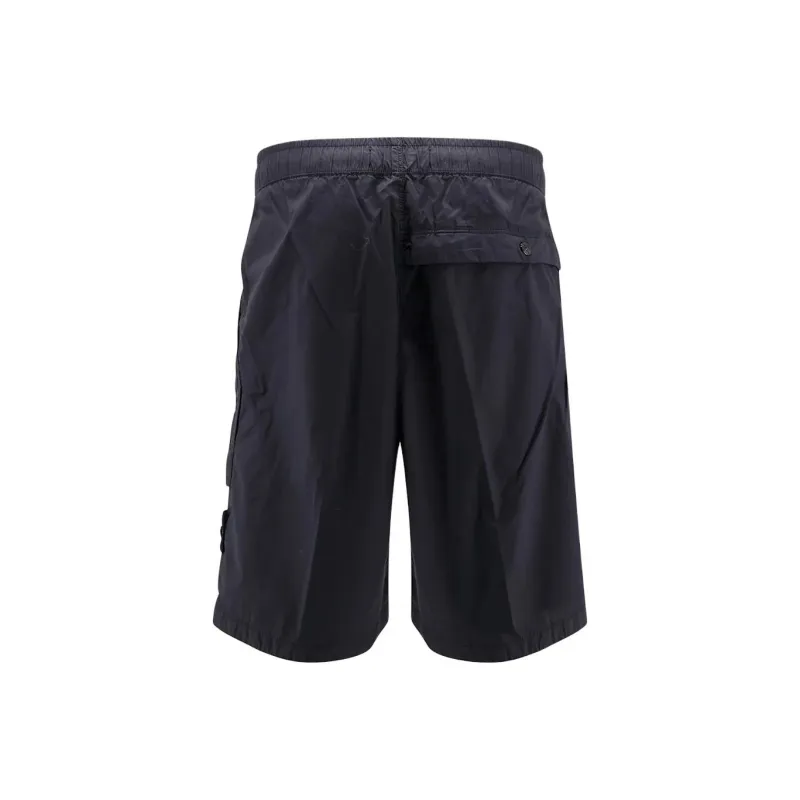 STONE ISLAND Logo Patch Bermuda Shorts-1