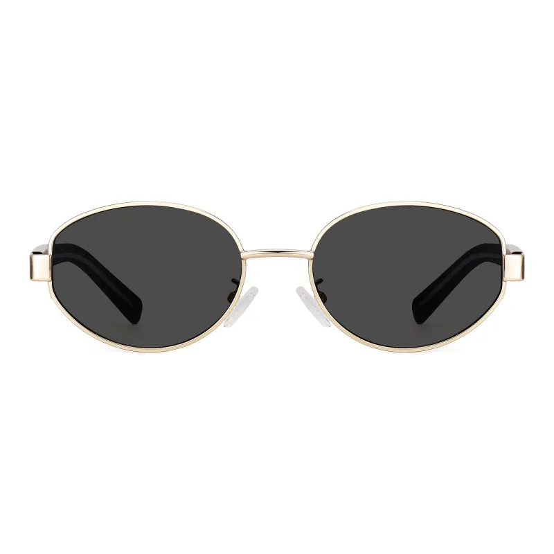 SUYAN Alloy Plate Frame Oval Sunglasses Unisex-2