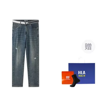 HLA Power Young Series Jeans Men's Blue Gray Denim Gradient