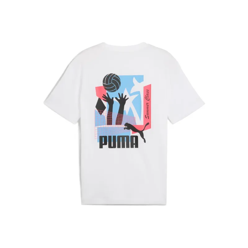 PUMA GRAPHICS SUMMER T Shirt Men's 1 Pack White-1