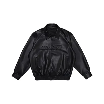 Antidote Worldwide Leather Jacket Unisex Black