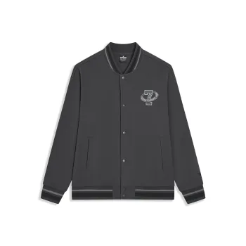 XTEP Sports Life Collection Baseball Jacket Men's Horn Gray