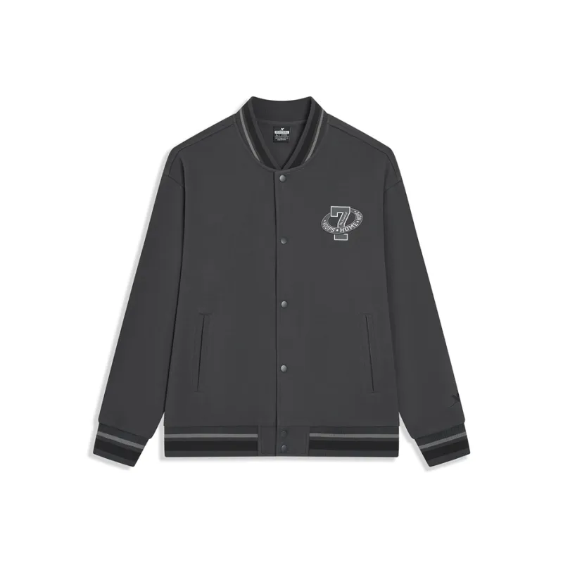 XTEP Sports Life Collection Baseball Jacket Men's Horn Gray-0