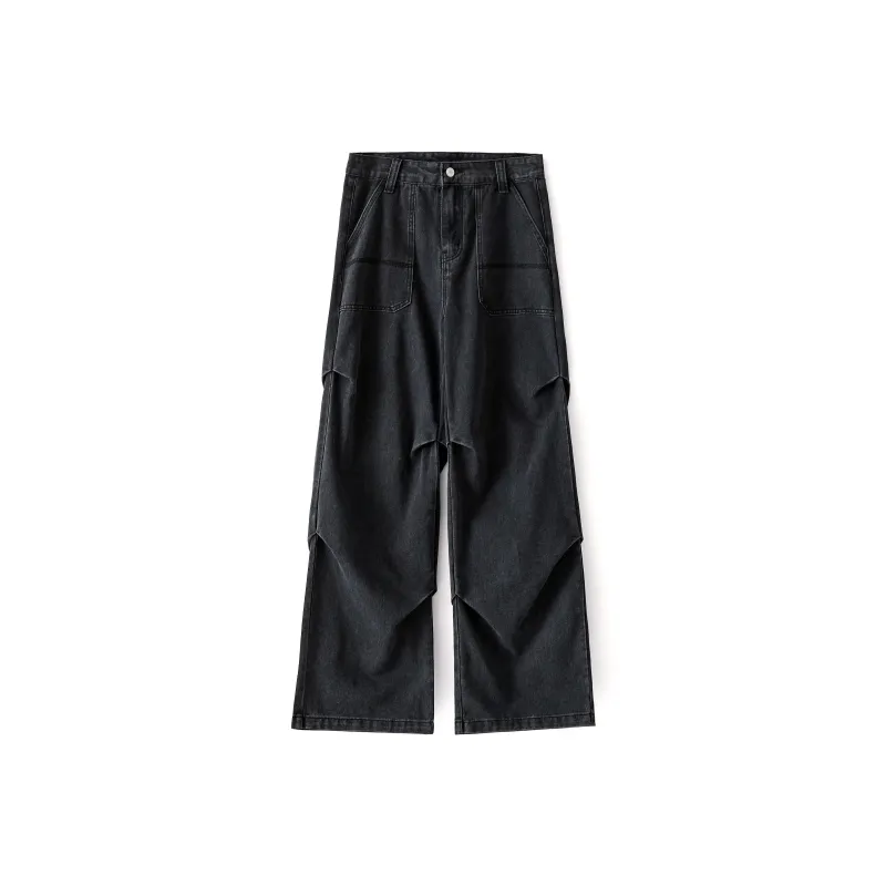 NAICHA STUDIO Jeans Unisex Black Gray-0