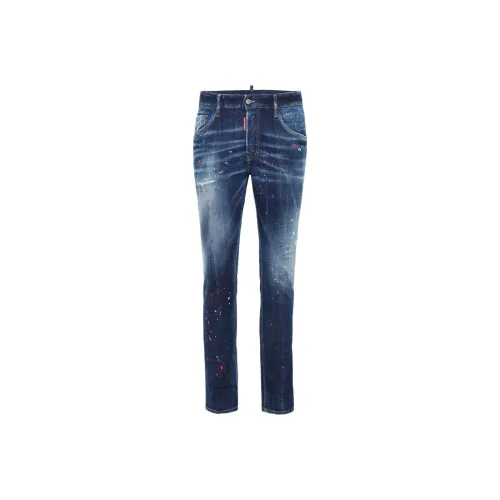 DSQUARED 2 Medium Easy Wash Distressed Skater Jeans