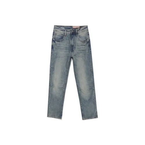 ABLE JEANS 라이트 옐로우 머드 블루 남성 청바지