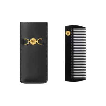 FANSIZHE Smooth Leather Shell Comb Portable Hair Care