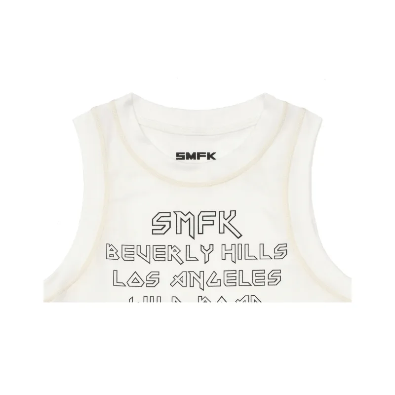 SMFK Tank Top Women's Snow Mountain White Shopping Bag Included-2