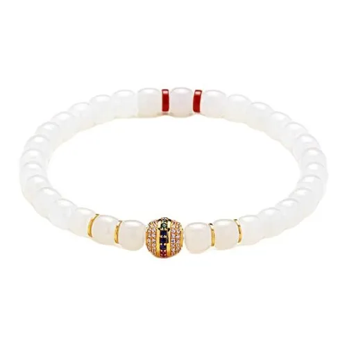 Xifeng Building Hetian Jade Bracelets Pale Greenish White Jade Women's