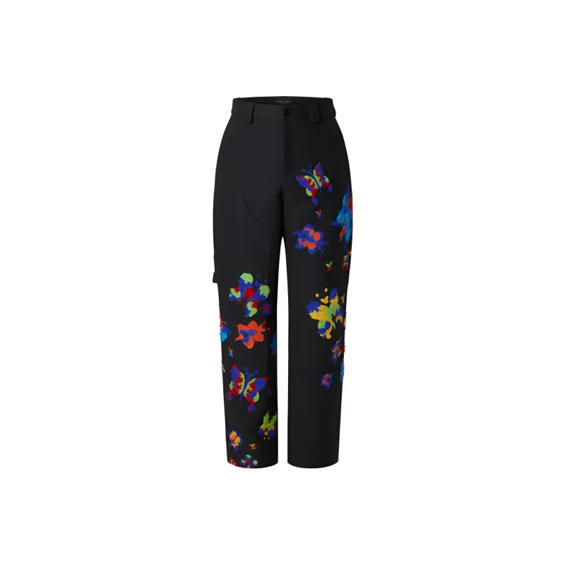 LOUIS VUITTON 2010s Butterfly print Trousers-0