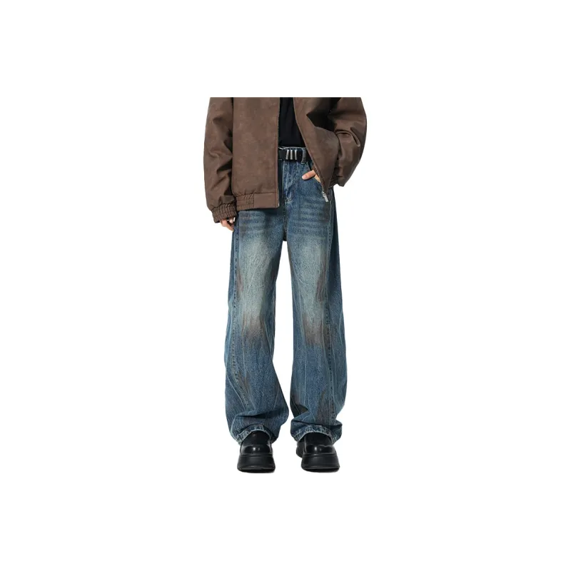 QOTRIOCK Jeans Unisex Blue-0