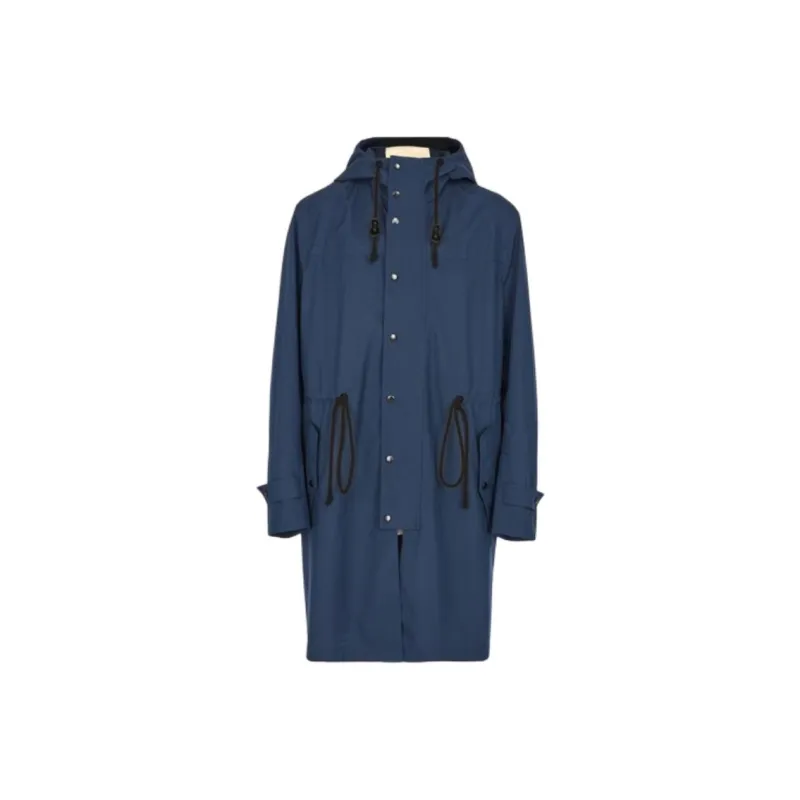 FERRAGAMO FW24 Trench Coat Men's Midnight Blue-0