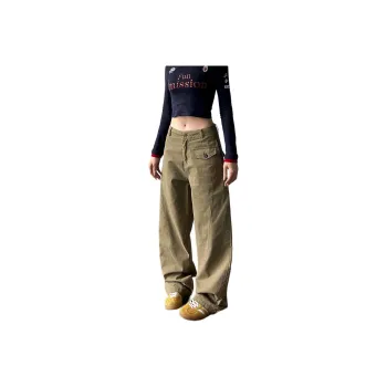 NEVER RULE Casual Pants Unisex Khaki