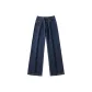 Blue with White Stitching