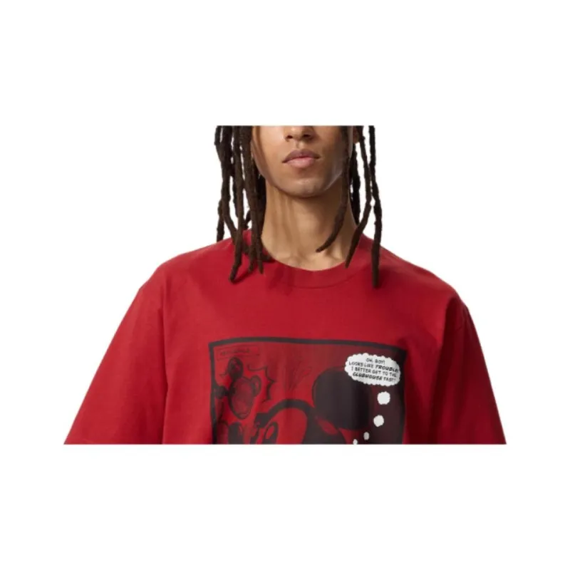 UNIQLO Disney Co brand T Shirt Unisex Red-2