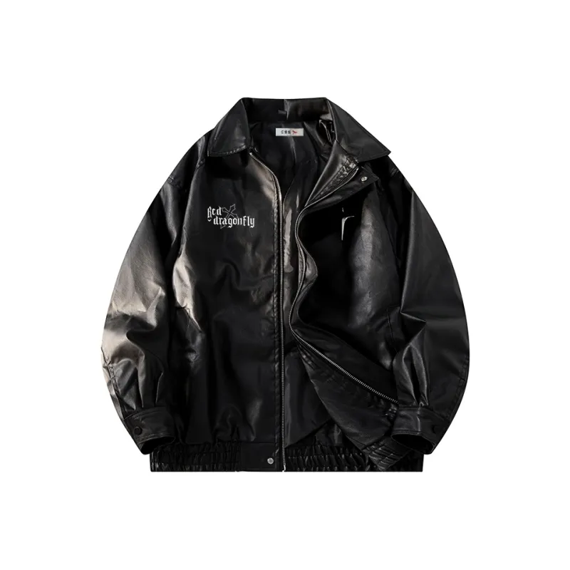 RED DRAGONFLY Leather Jacket Unisex-6