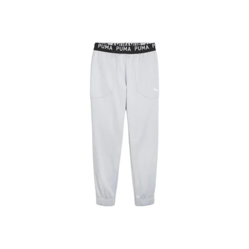 PUMA Knitted Sports Pants Men's White Gray