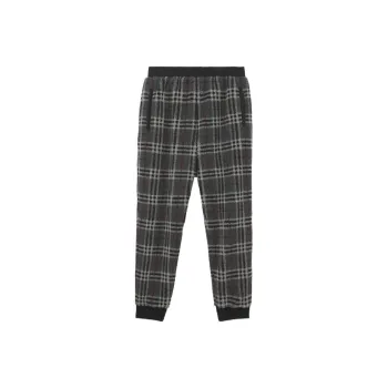 Burberry Dimitri Fleece Check Pants Dark Charcoal