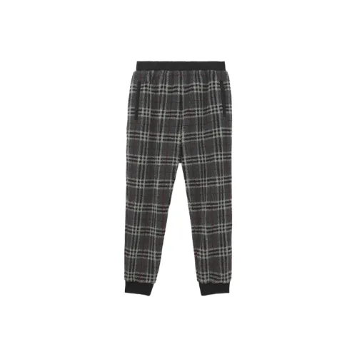 Burberry Dimitri Fleece Check Pants Dark Charcoal