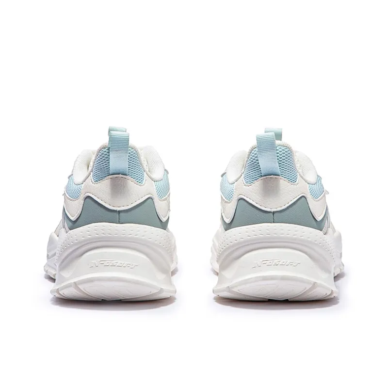 361° Abrasion Resistant Breathable Balance Low Top Casual Shoes Women's Feather White Sheer Blue-4