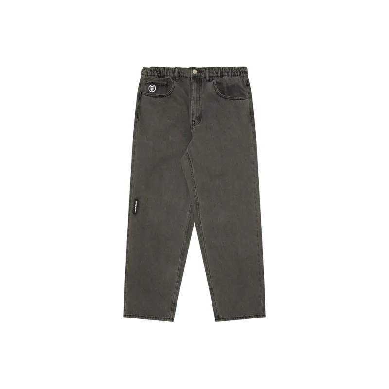 Aape Logo appliqué Wide leg Jeans-4