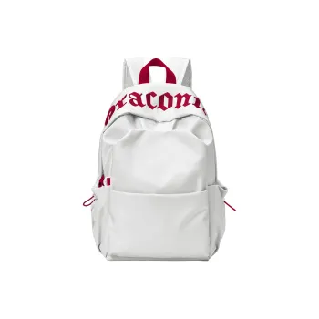 DRACONITE Polyester Students Backpack 16 Inch Laptop Bag Unisex White