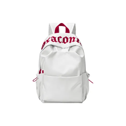 DRACONITE Polyester Students Backpack 16 Inch Laptop Bag Unisex White