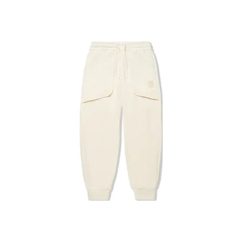 LiNing Li Ning X Jackie Chan Co branded Kung Fu Series Knitted Sweatpants Men Papyrus White