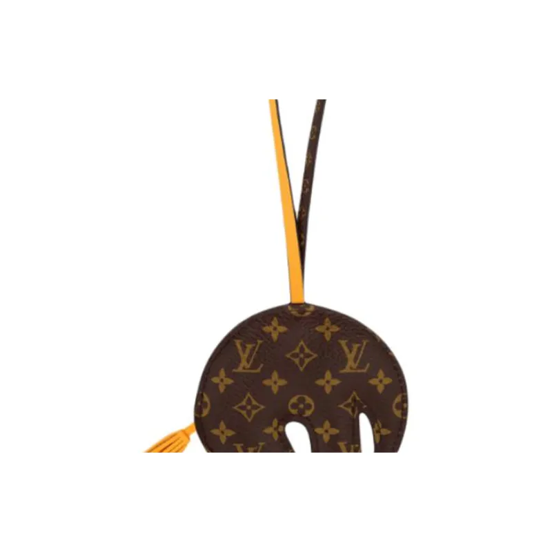LOUIS VUITTON Calfskin Bag Charm Bag Merch Women's Taupe-3