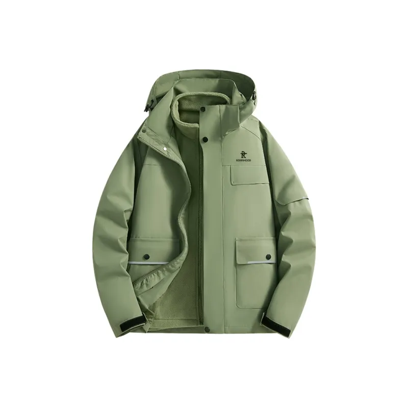 ROBINHOOD Water Resistant Windproof Breathable Warm Water Repellent Cold Resistant Rainproof Windbreaker Jacket Unisex-6