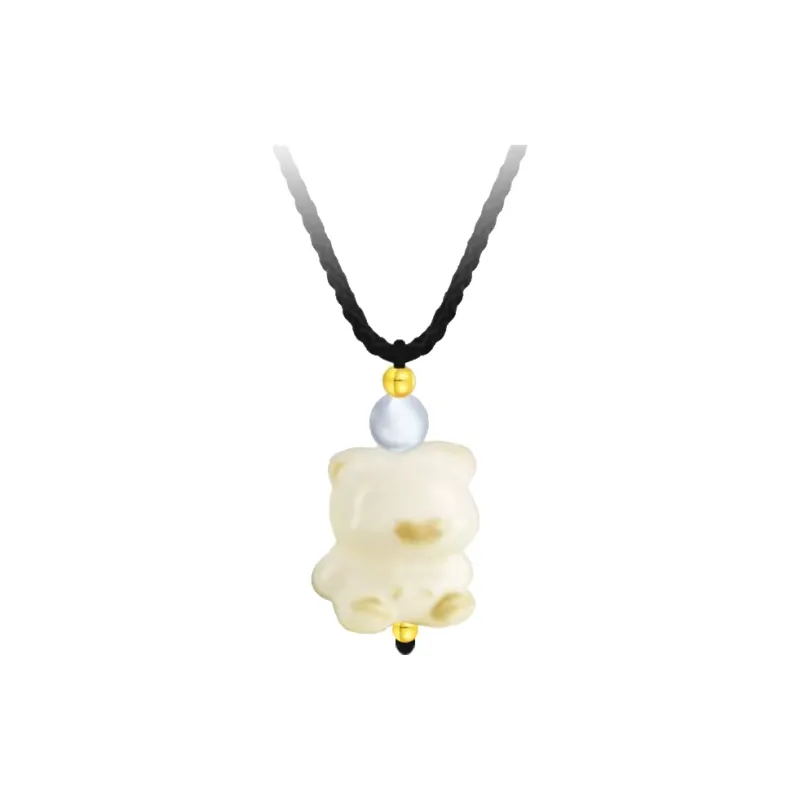 Blooming Petals White Jade Bodhi Necklaces Unisex-0