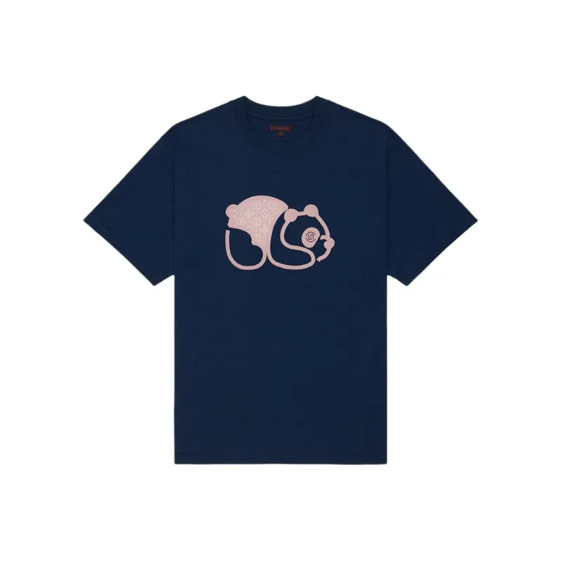 CLOT Drop3 Panda Printed Pattern Crew Neck Short Sleeved Unisex T Shirt-3